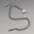 Circa 1890 British Antique Sterling Silver Albert Chain 25g Sterling Silver Compass Fob